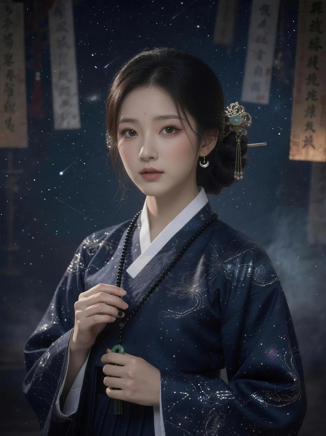 별빛 아래 명반을 읽는 서리